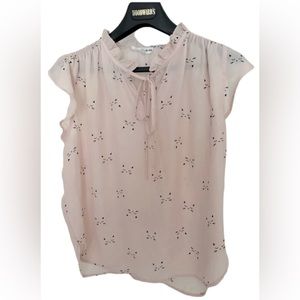 Cat Print Pink Flutter/ruffle sleeve blouse by Daisy May 🐱